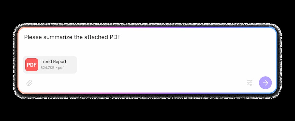 input field with file attached