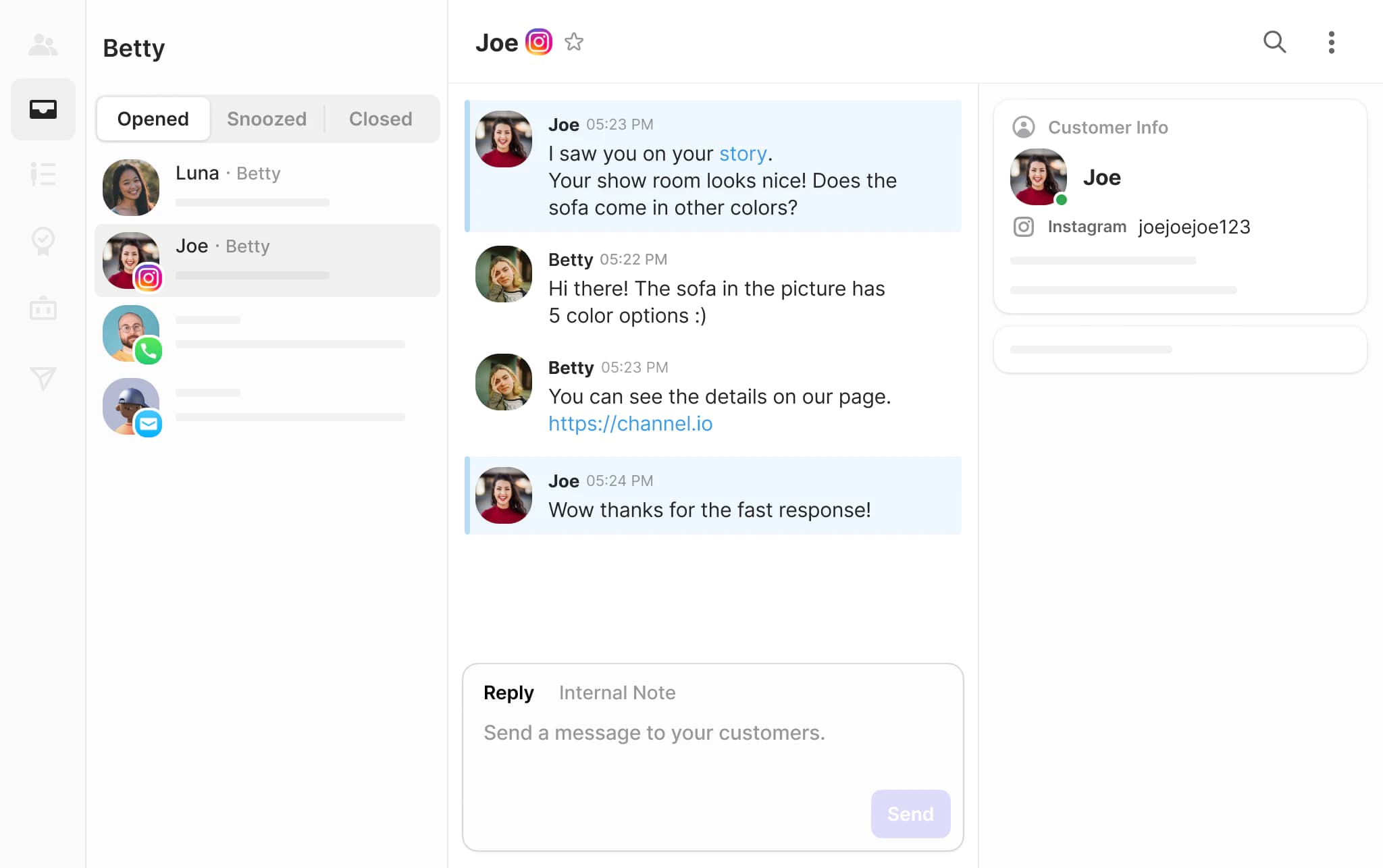 user chat
